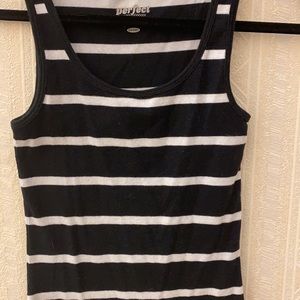 Black and white striped tank top